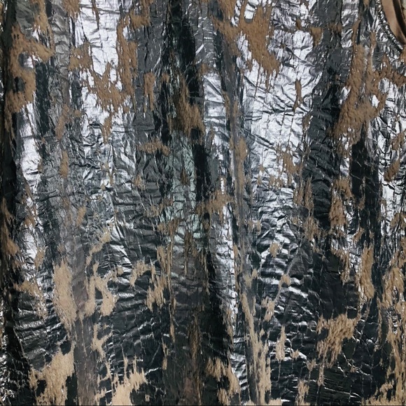 FRONT ROW SHOP cream metallic shell shift dress - Picture 5 of 7